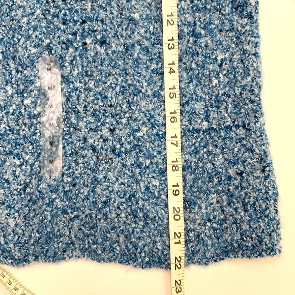 Free People Avalon cropped pull over sweater blue marine size medium - Picture 5 of 9